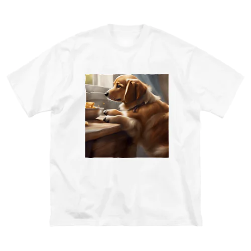 帰りを待つ犬 ビッグシルエットTシャツ