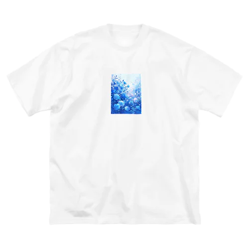 青い薔薇の花園　BLUE PLUM  691 ビッグシルエットTシャツ