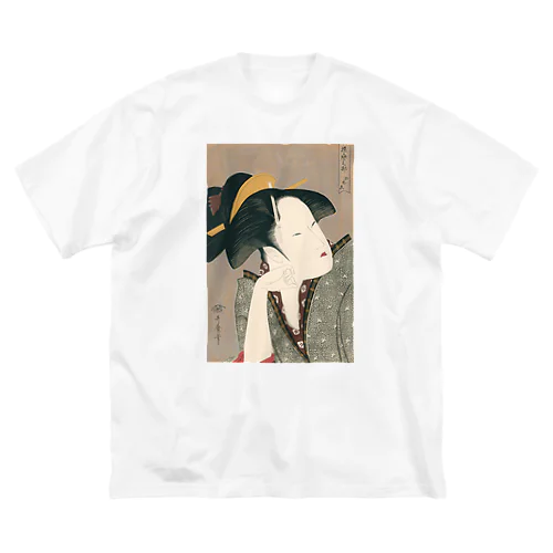 浮世絵：喜多川歌麿_物思恋 ビッグシルエットTシャツ