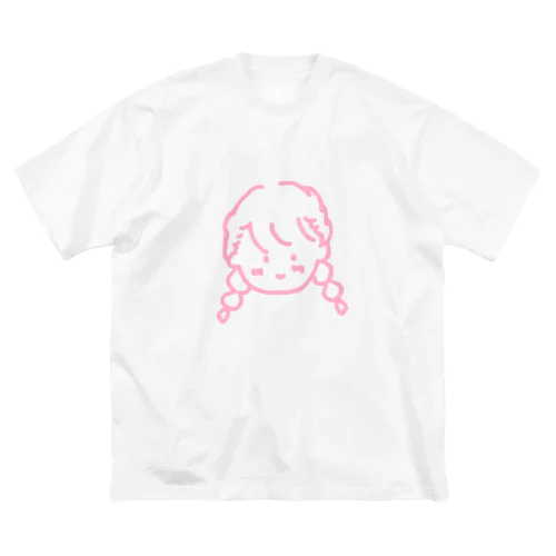 おさげ綾乃ちゃん(淡いピンク) Big T-Shirt