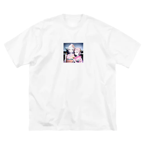 白く透き通る肌の娘達 ビッグシルエットTシャツ