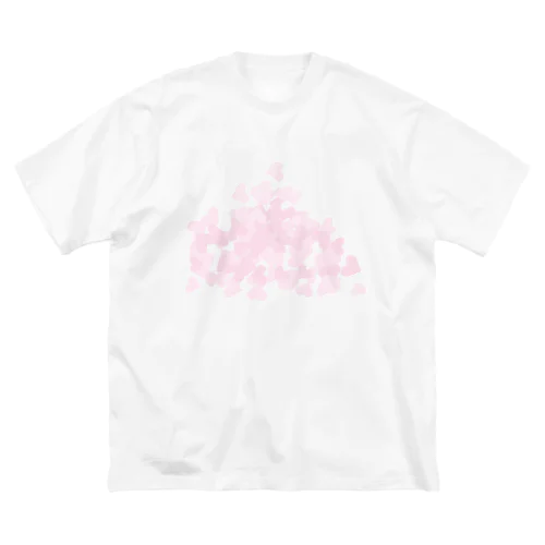 【積もったheart mark】百のハート♡飴霰(あめあられ) ビッグシルエットTシャツ