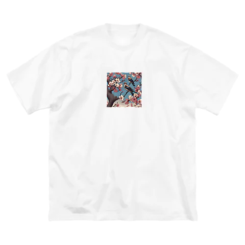 桜と雀（Cherry blossom & sparrow)  01 Big T-Shirt