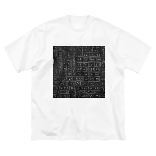 黒板の数字 ビッグシルエットTシャツ