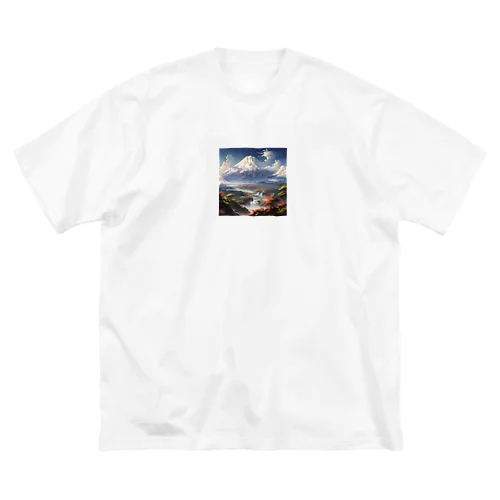 山の美しい風景　なでしこ1478 ビッグシルエットTシャツ