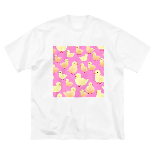 ハッピーひよこシリーズ　おさんぽ ビッグシルエットTシャツ