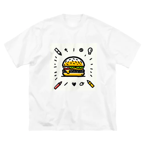 ハンバーガーくん ビッグシルエットTシャツ