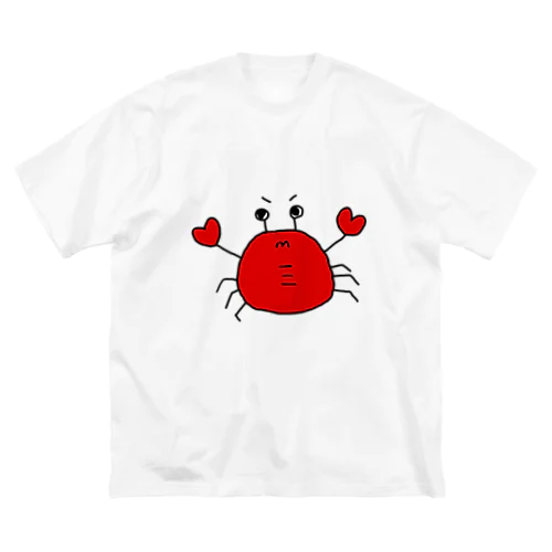 ひょっこり現れたカニ ビッグシルエットTシャツ