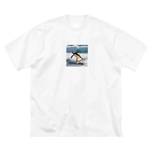 サーフィンするペンギン第2弾 Big T-Shirt