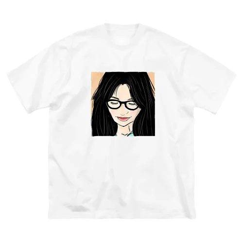 メガネ美人 ビッグシルエットTシャツ