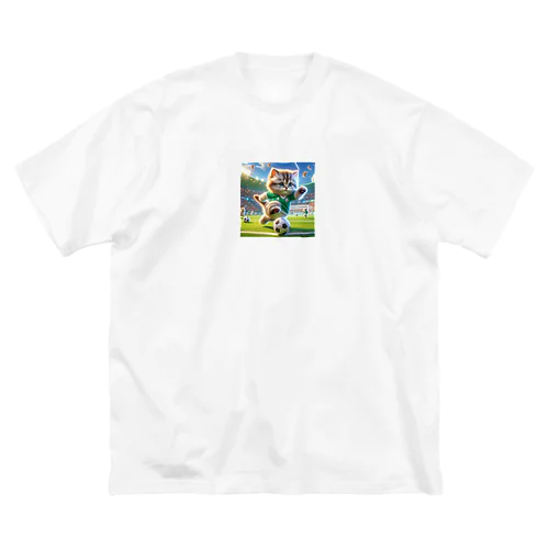 サッカーにゃんこ ビッグシルエットTシャツ