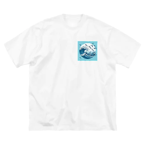 かもめと海 ビッグシルエットTシャツ