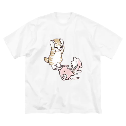 やっちまったニャーちゃん ビッグシルエットTシャツ