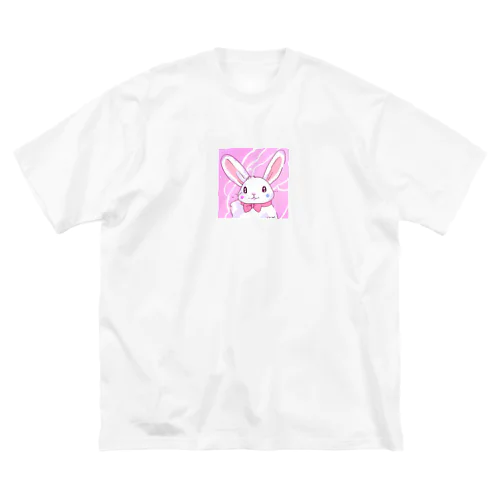 ふわふわウサギ ビッグシルエットTシャツ