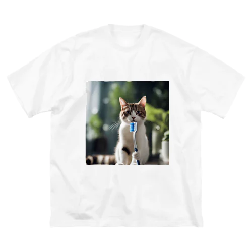 歯ブラシ猫 Big T-Shirt