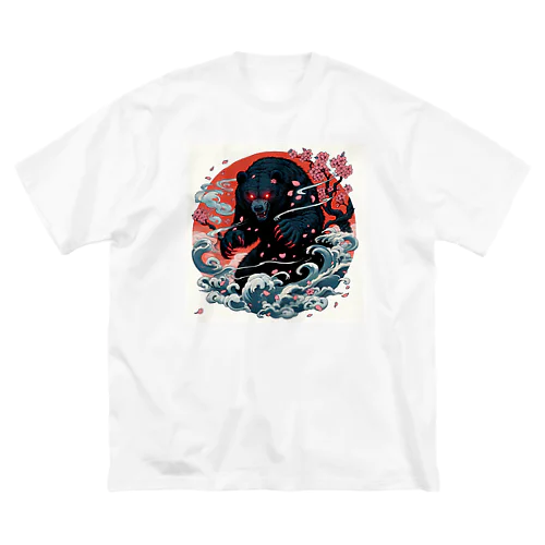 熊和柄 ビッグシルエットTシャツ