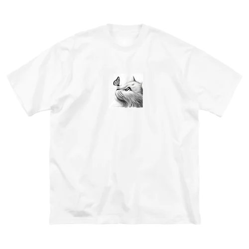 猫と蝶 Big T-Shirt