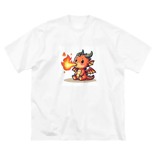 可愛らしい炎を吹くドラゴンキャラクター Big T-Shirt