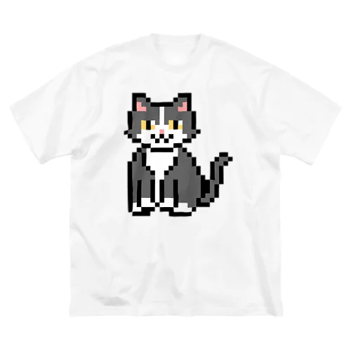 ハチワレ猫のドット絵 Big T-Shirt