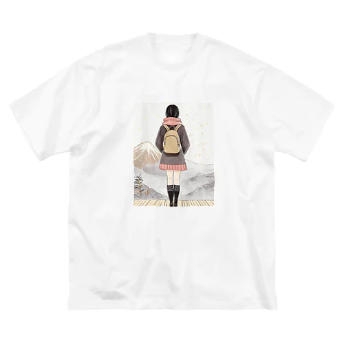 女の子の後ろ姿 ビッグシルエットTシャツ