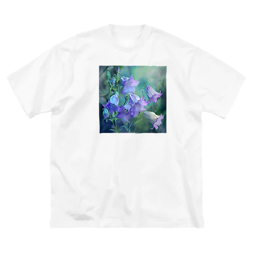 紫の花　なでしこ1478 ビッグシルエットTシャツ