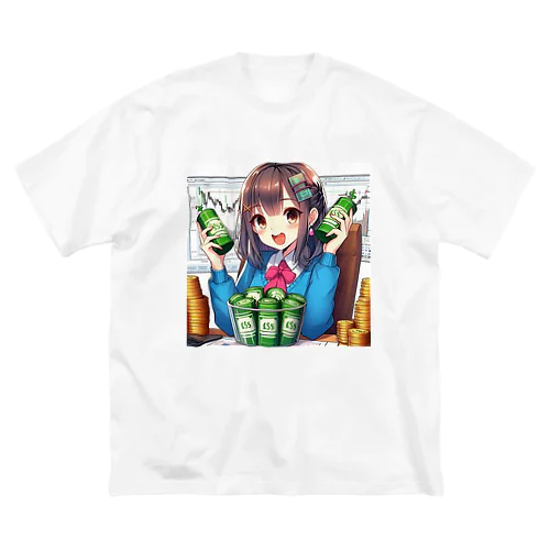 魅力的な美少女がNISAで投資 ビッグシルエットTシャツ