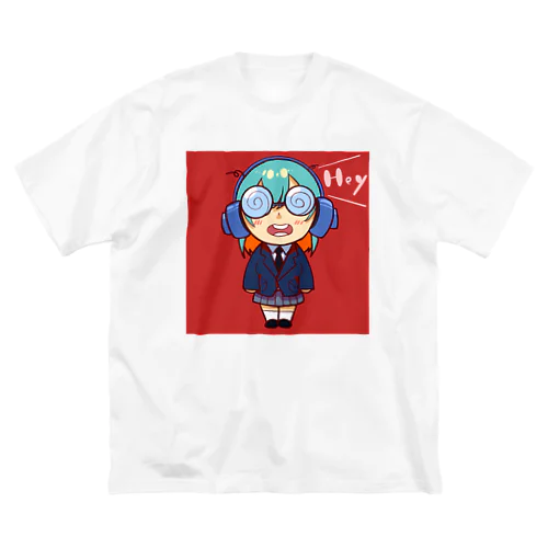 よく見ると目が回りそうな女の子 ビッグシルエットTシャツ