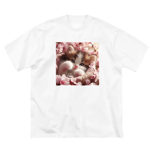 桜と子猫 Big T-Shirt