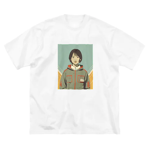 ジャケットを身に纏う女性2 Big T-Shirt