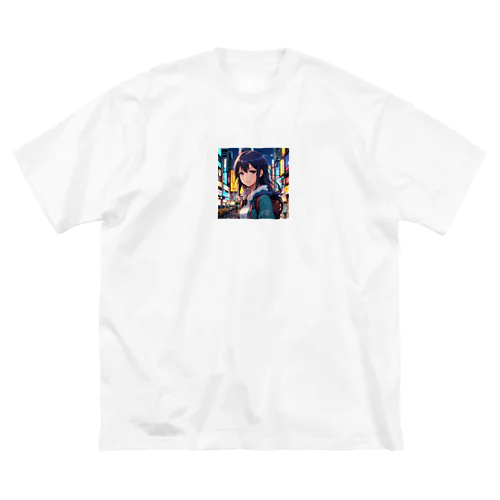 ひとりで演奏する、夢いっぱいの女の子♪ ビッグシルエットTシャツ