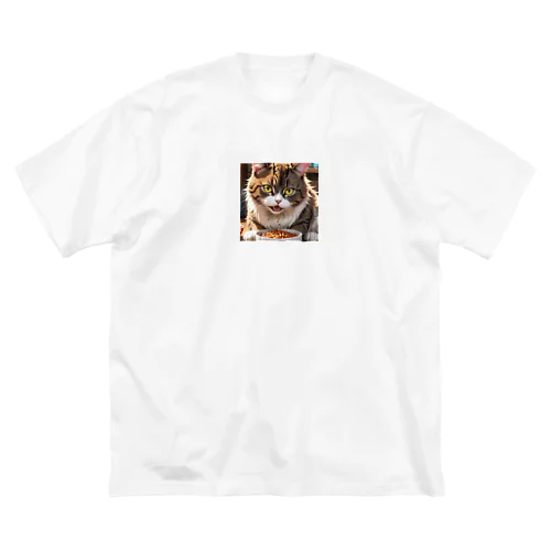 ふわふわの猫とのほっこりタイム♪ ビッグシルエットTシャツ