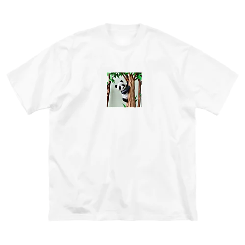 木に登るパンダ ビッグシルエットTシャツ