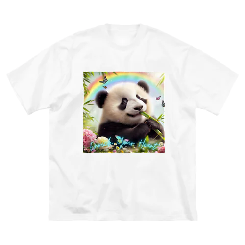 PANDA ENRICH YOUR HEART ビッグシルエットTシャツ