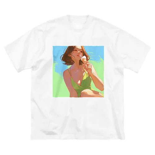 夏風の中のアイスクリーム・ディライト Marsa 106 ビッグシルエットTシャツ