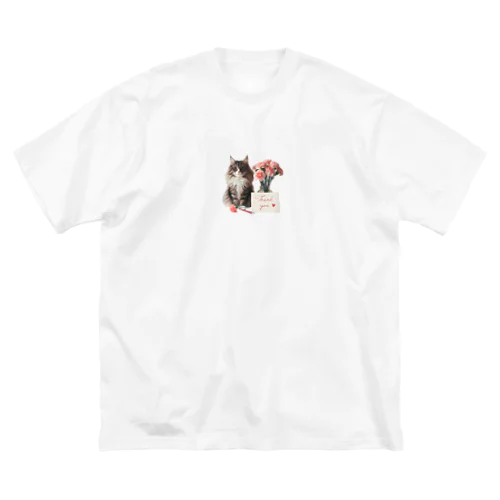 猫とカーネーション Big T-Shirt