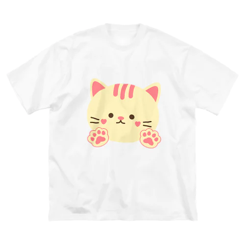 猫の可愛い画像のグッツ販売『ねこりんぱ』 ビッグシルエットTシャツ