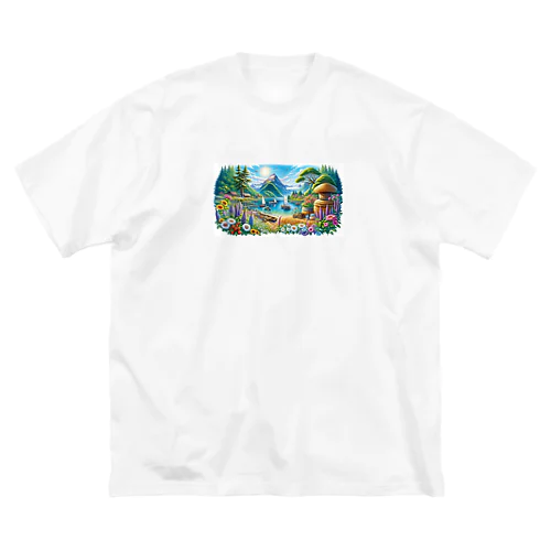 Summer landscape ビッグシルエットTシャツ