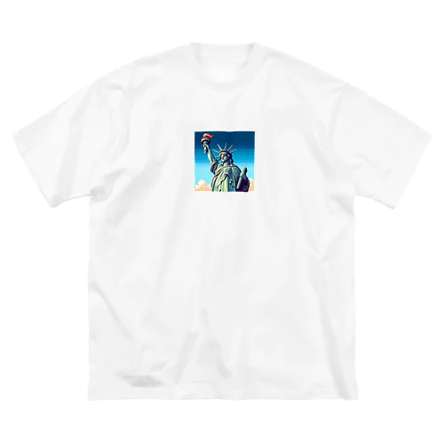 自由の女神像（pixel art） ビッグシルエットTシャツ