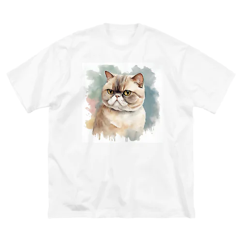 猫　ストリートアート風 Big T-Shirt