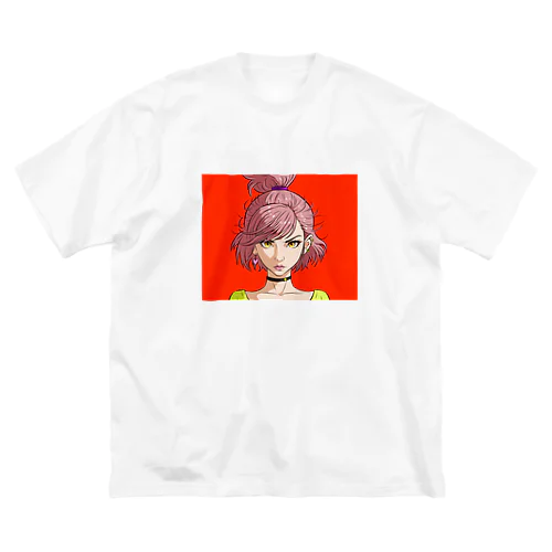 pink ビッグシルエットTシャツ