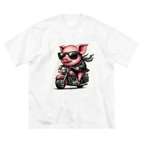 ぶたライダー ビッグシルエットTシャツ