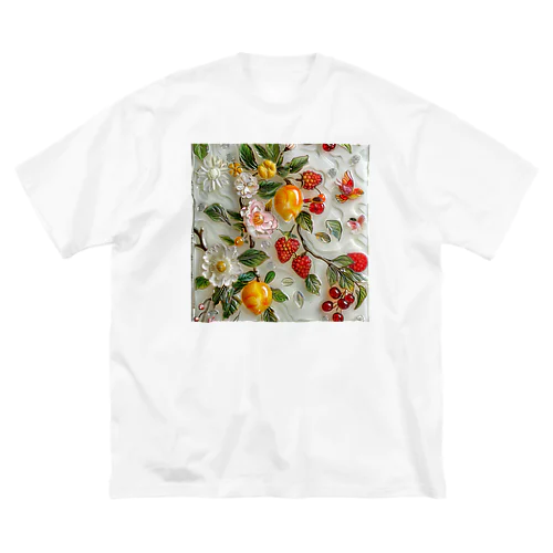 花、果実の模様　なでしこ1478 ビッグシルエットTシャツ