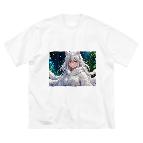 もふもふの巫女 ビッグシルエットTシャツ