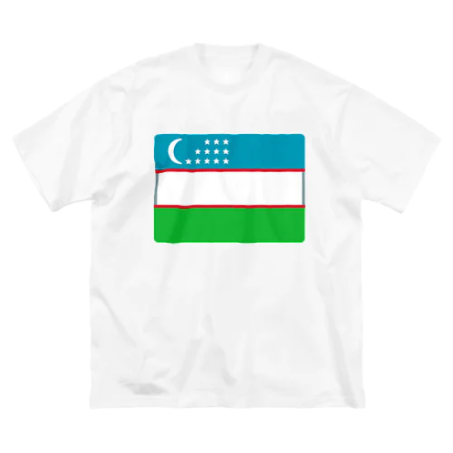 ウズベキスタンの国旗 ビッグシルエットTシャツ