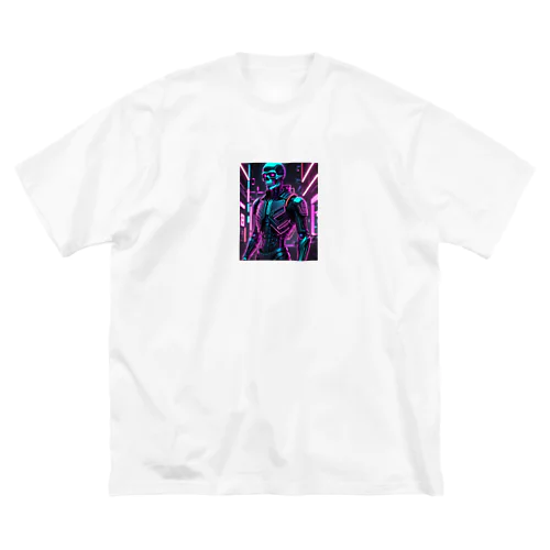 超クールな骸骨のサイバーパンクアート！ Big T-Shirt