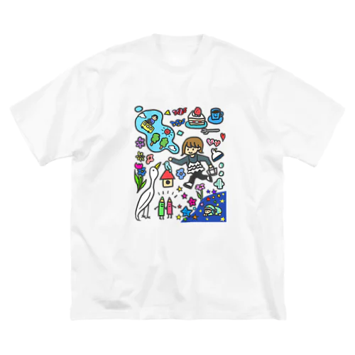 カラフル世界 ビッグシルエットTシャツ