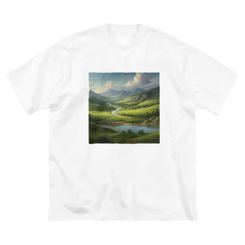 山の風景 ビッグシルエットTシャツ