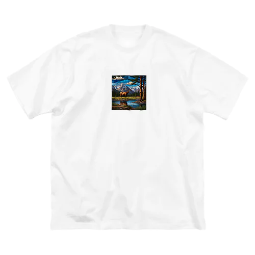 北米ロッキー山脈ステンドグラス Big T-Shirt