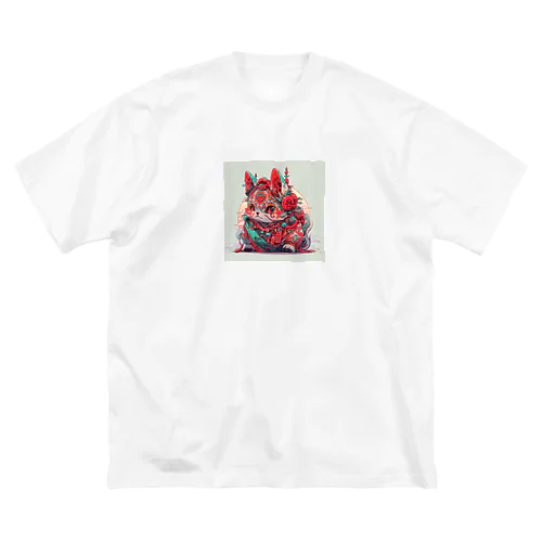 マカオ猫 ビッグシルエットTシャツ