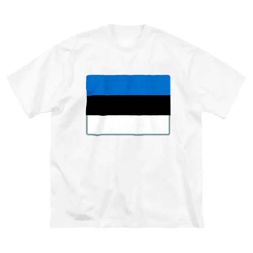 エストニアの国旗 ビッグシルエットTシャツ